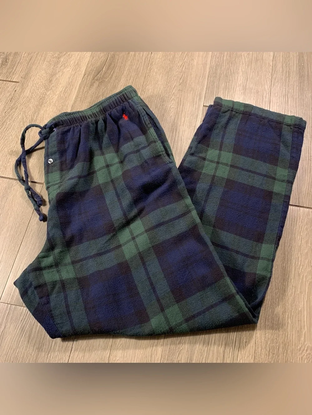 Polo Ralph Lauren Green & Blue Pkain Flannel Pull On Sleepwear Bottoms size XL